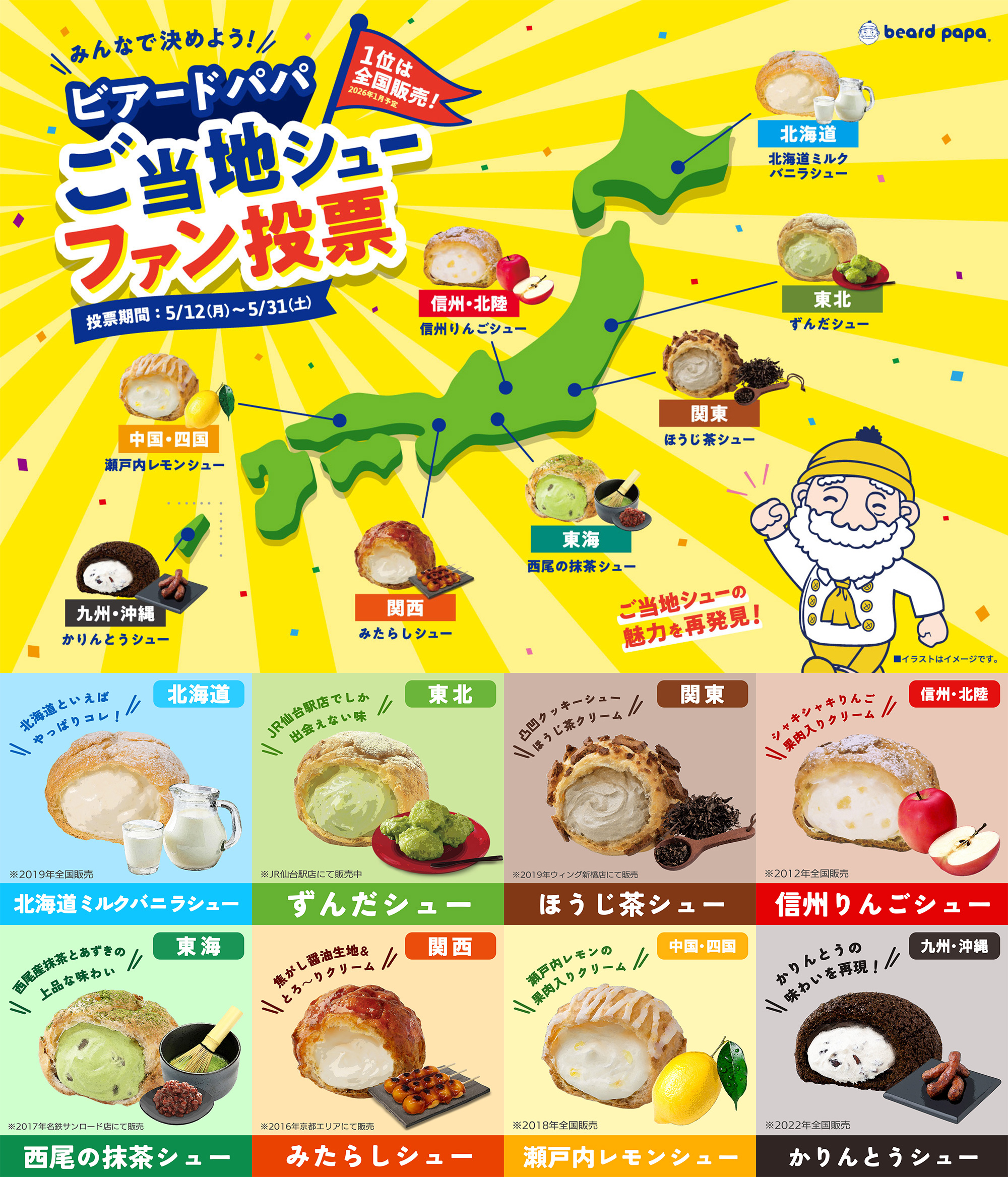 【フーパファン必見】フーパまとめ売り ビアードパパ】みんなで決めよう！第2回シュークリームファン投票開催